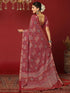 Vasthrlay Georgette Bandhani Unstitched Pink Saree