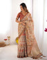 Vasthrlay Handloom Grey Beige Traditional Saree