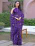 Vasthrlay Chiffon Printed Unstitched Teal Saree