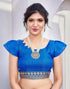 Vasthrlay Georgette Printed Jacquard Material Ethnic Wear