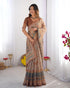 Vasthrlay Handloom Grey Green Traditional Saree