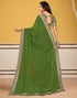 Vasthrlay Georgette Embroidery Unstitched Maroon Saree