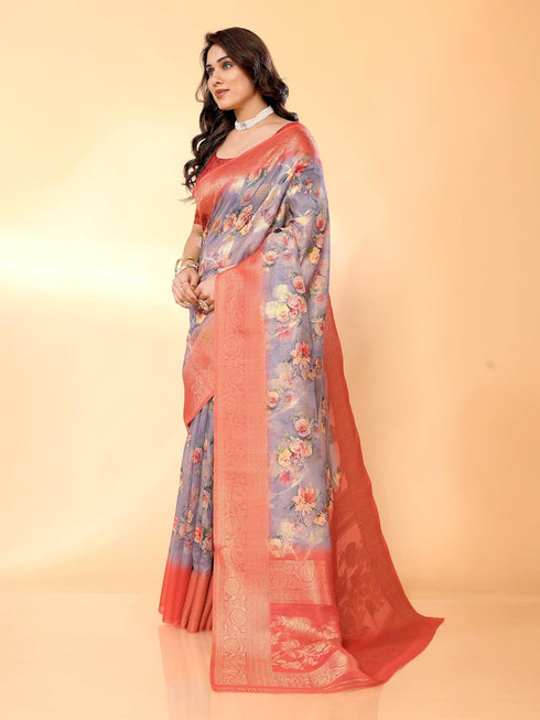 VasthrlayBarbari Jacquard Unstitched Grey Free Ethnic Wear