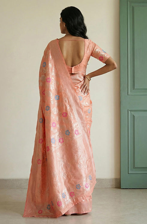 Vasthrlay Jacquard Floral Saree