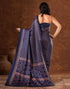Vasthrlay Womens Printed Unstitched Brown Saree