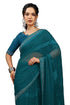 Vasthrlay Fashion Georgette Stripes Navy Ethnic Wear