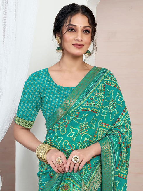Vasthrlay Chiffon Bandhani Unstitched 4159s2944n Yellow