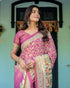 Vasthrlay Handloom Turquoise Paisley Saree