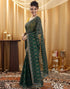 Vasthrlay Georgette Bandhani Unstitched Red Saree