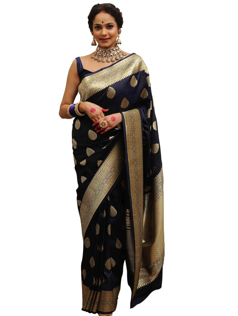 Vsathrlay Saree Kanjivaram Silk Pari Gold