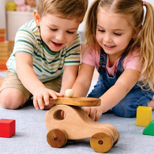 Wooden Helicopter Toy for Kids | Natural Neem Wood Toy