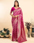 Vasthrlay Womens Banarasi Unstitched Olive Green Saree