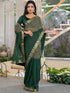 Vasthrlay Georgette Bandhani Unstitched Pink Saree