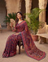 Vasthrlay Chanderi Printed Unstitched Beige Saree