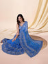 Vasthrlay Georgette Embroidery Unstitched Skyblue Ethnic Wear
