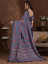 Vasthrlay Weaving Printed Unstitched Dusty Pink Saree