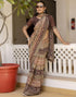 Vasthrlay Georgette Bandhani Unstitched Maroon Saree