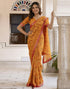 Vasthrlay Georgette Bandhani Unstitched Purple Saree