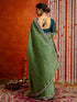 Vasthrlay Shimmer Embroidery Yellow Saree