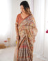 Vasthrlay Handloom Grey Beige Traditional Saree
