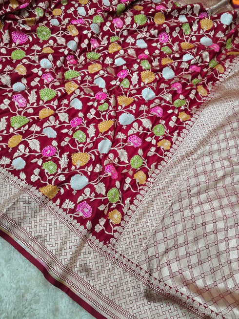 Vasthrlay Banarasi Meenakari Mashru