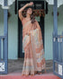 Vasthrlay Handloom Cotton Turquoise Saree