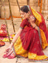 Vasthrlay Georgette Embroidery Unstitched Yellow Saree