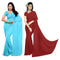 Vasthrlay Georgette Unstitched Maroon Free Ethnic Wear