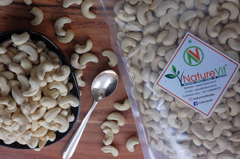 NatureVit Whole Cashews Premium W240 Grade Kaju| Gluten-Free & Plant-Based