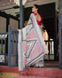 Vasthrlay Handwoven Printed Tasselled Saree
