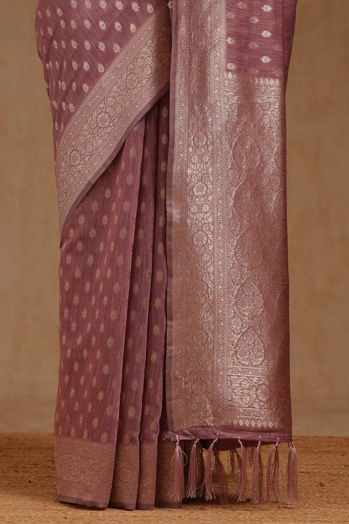 Vasthrlay Beige Tussar Floral