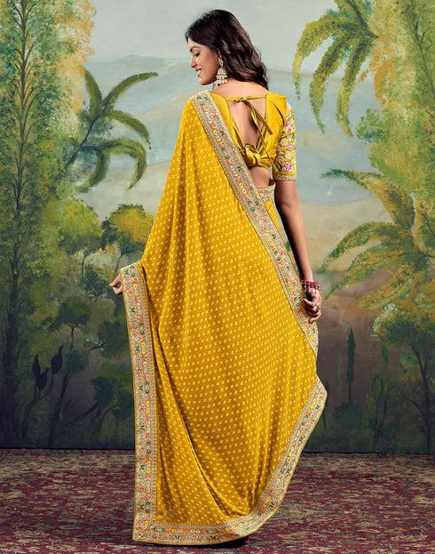 Vasthrlay Embroidery Traditional Unstitched Violet Saree
