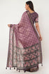 Vasthrlay Multicolour Polyester Saree With Unstitched Blouse Piece