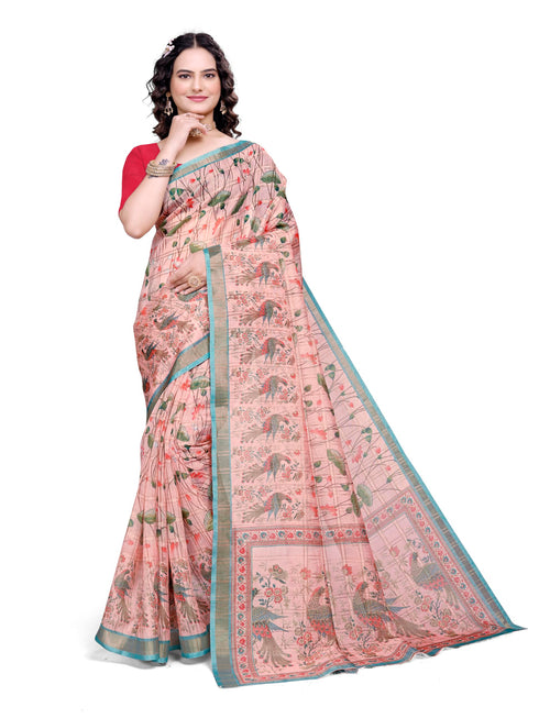 Vasthrlay Printed Unstitched Saree