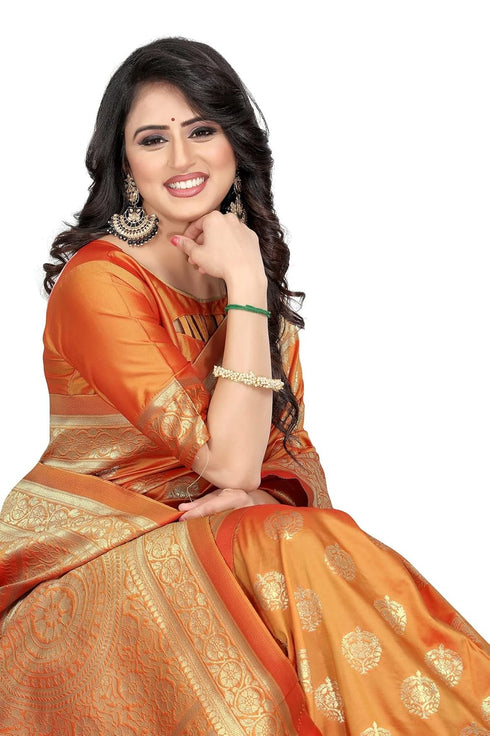 VasthrlayMustard Kanchipuram Saree