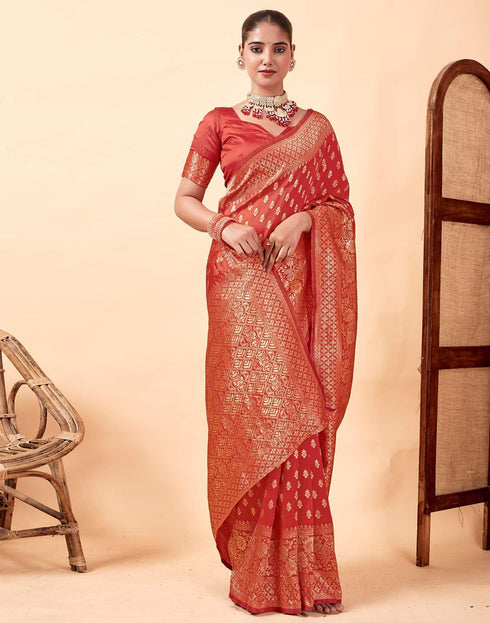 Vasthrlay Banarasi Unstitched Saree