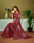 Vasthrlay Chanderi Printed Unstitched Blue Saree