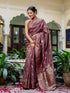 Vasthrlay Banarasi Weaving Unstitched Teal Saree