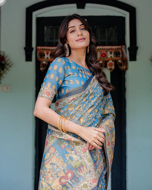 Vasthrlay Handloom Printed Saree