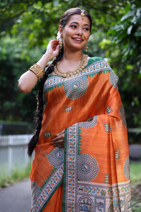 Vasthrlay Beautiful Kalamkari Contrast