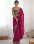 Vasthrlay Georgette Embroidery Red1 Red Saree