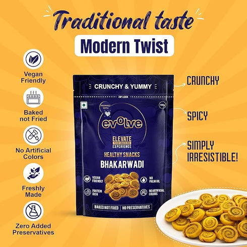 Evolve Baked Bhakarwadi Healthy Snacks