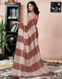 Vasthrlay Chanderi Printed Unstitched Off White Saree