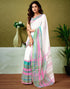 Vasthrlay Chanderi Printed Unstitched Blue Saree