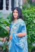 Vasthrlay Sky Blue Unstitched Saree
