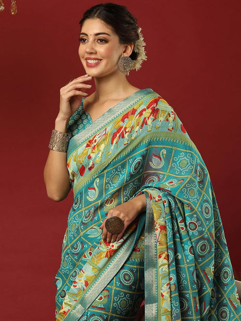 Vasthrlay Georgette Bandhani Unstitched 4322s217n Dark