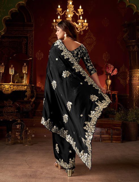 Vasthrlay Embroidery Unstitched Saree