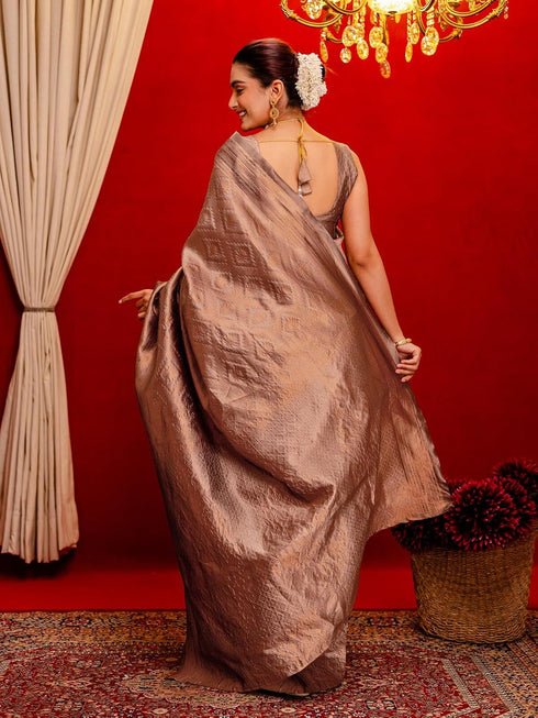 Vasthrlay Printed Bandhani Peacock Saree
