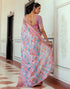 Vasthrlay Womens Printed Unstitched Beige Saree