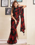Vasthrlay Georgette Sequence Unstitched Black Saree
